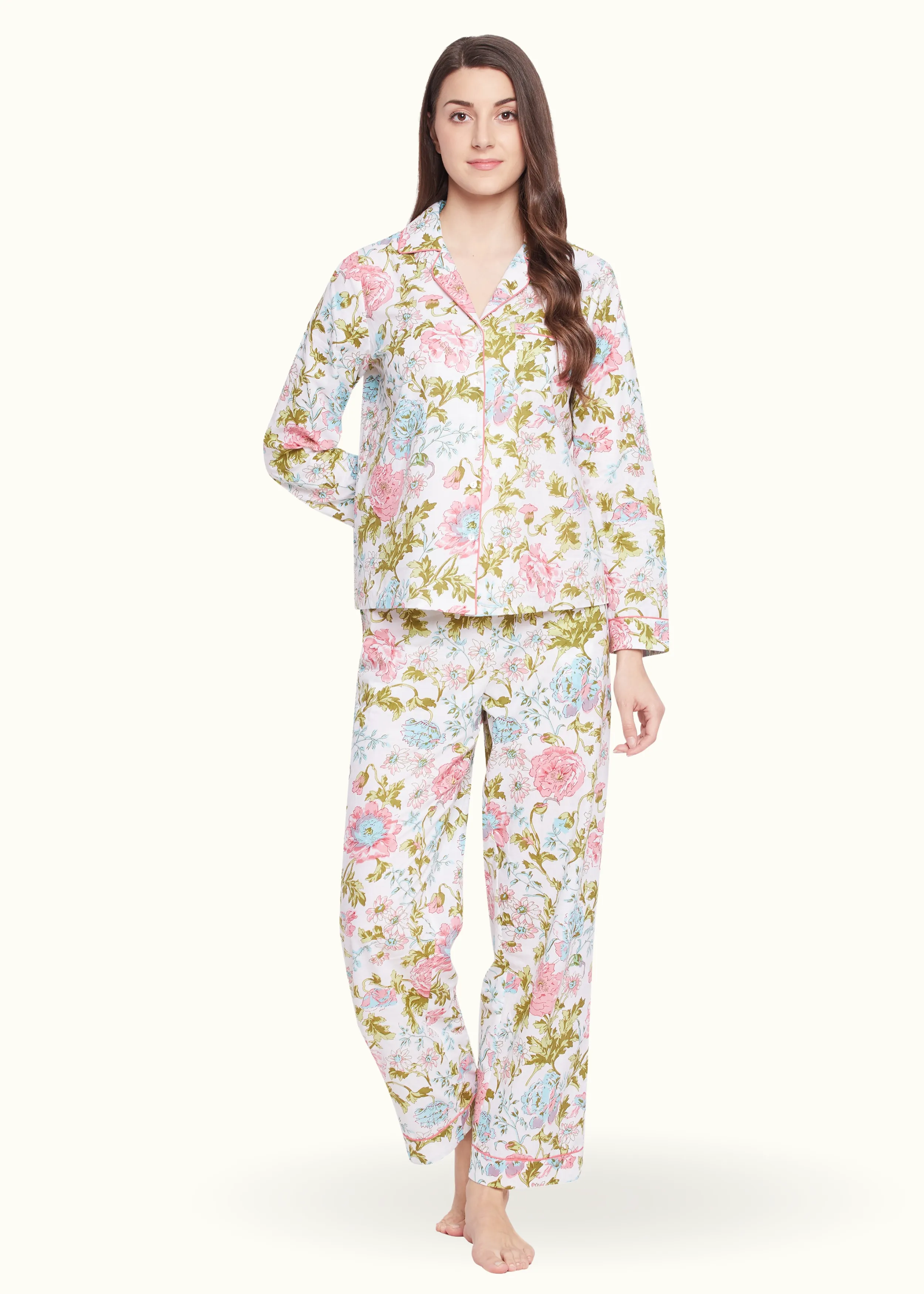 Jennie Cotton Woven Printed Pajama Set