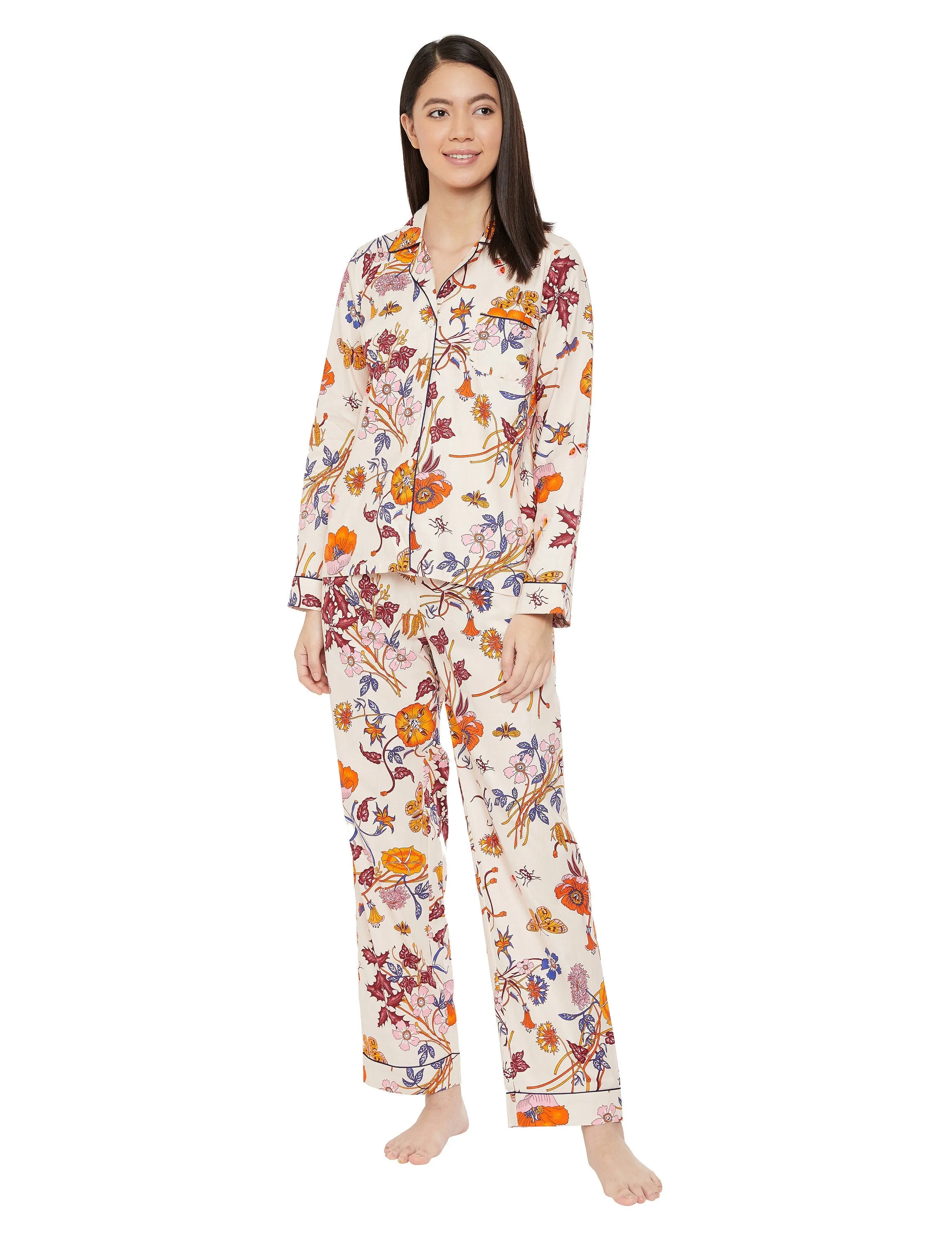 Jennie Cotton Woven Printed Pajama Set