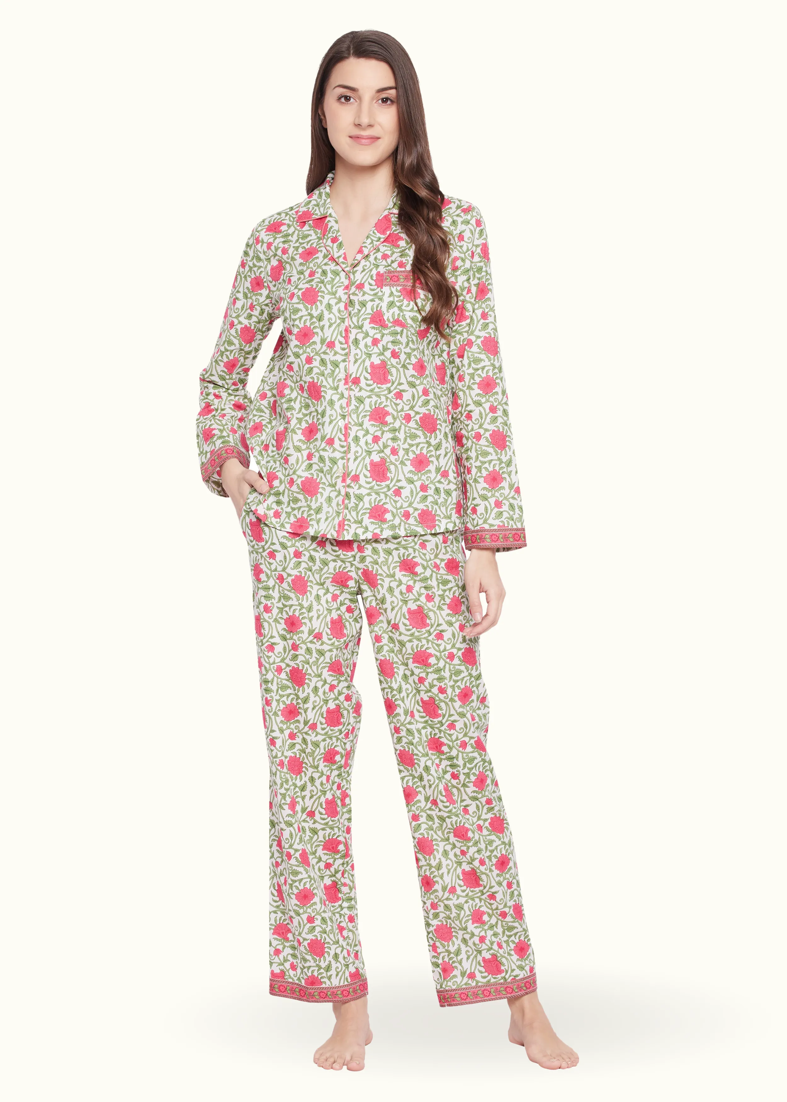 Jennie Cotton Woven Printed Pajama Set