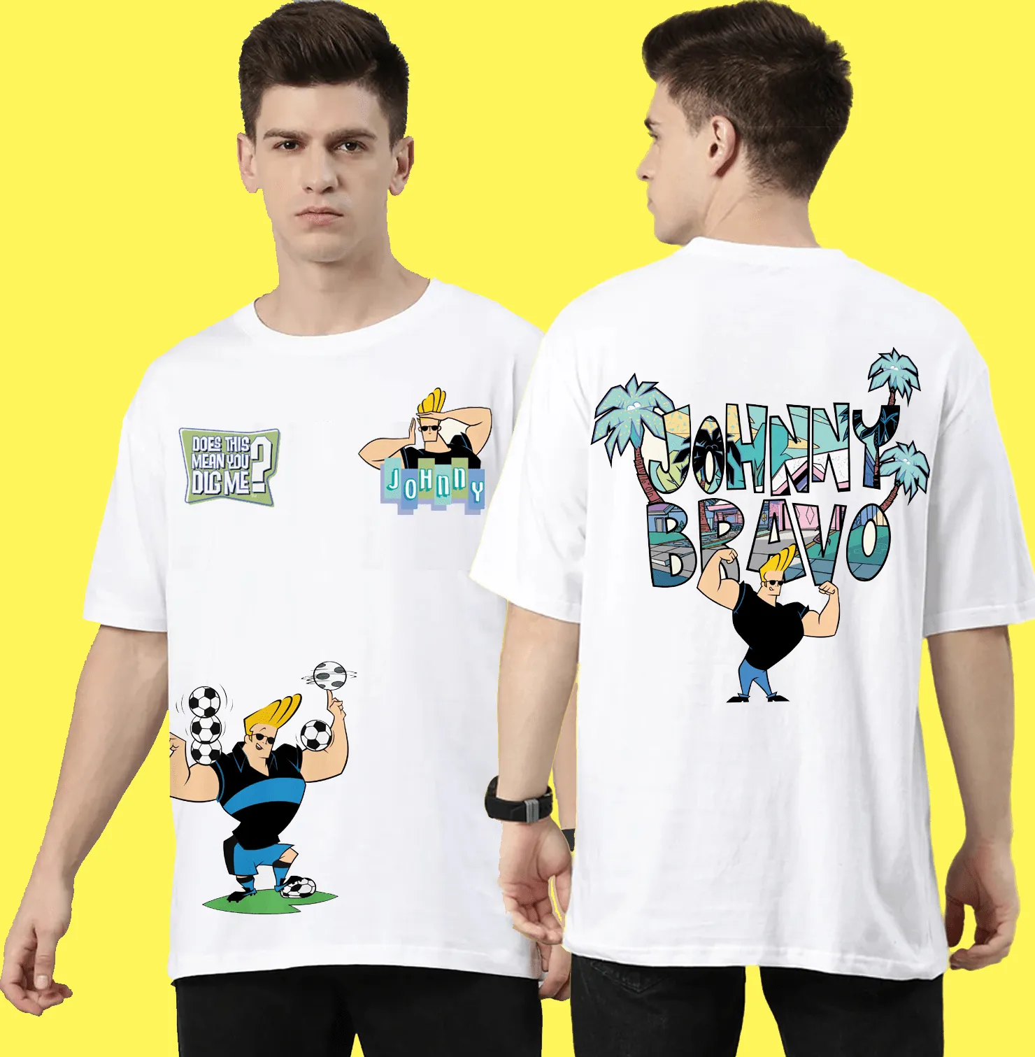 Johnny Bravo 1545 Off White T Shirt