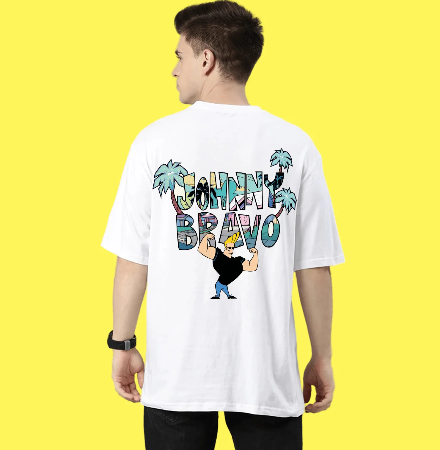 Johnny Bravo 1545 Off White T Shirt