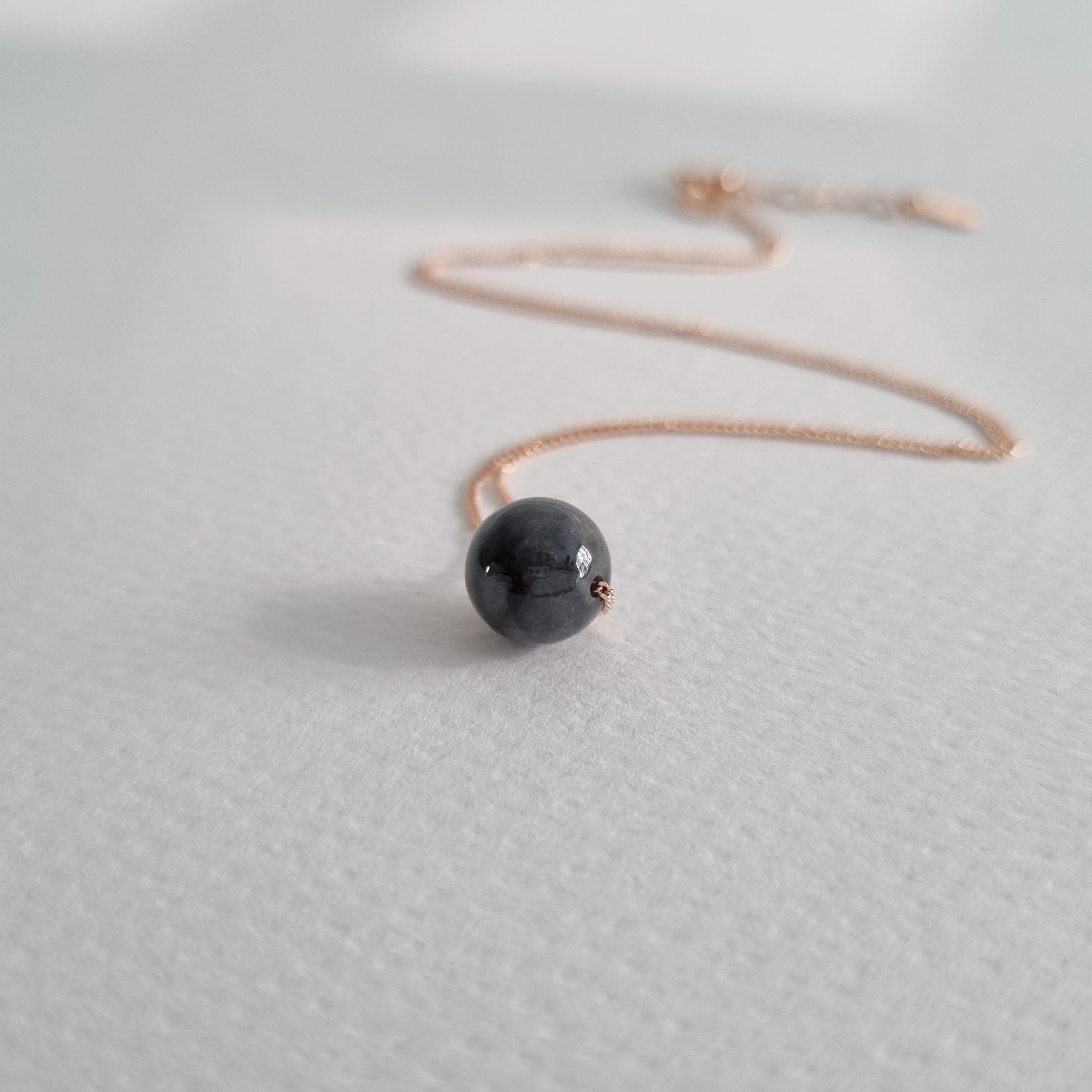 Katri Necklace / Black Jade