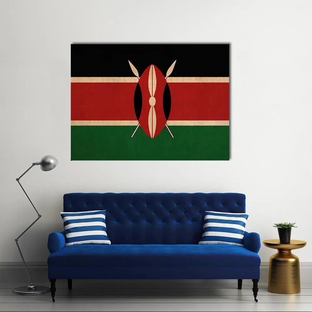 Kenya Flag Canvas Wall Art