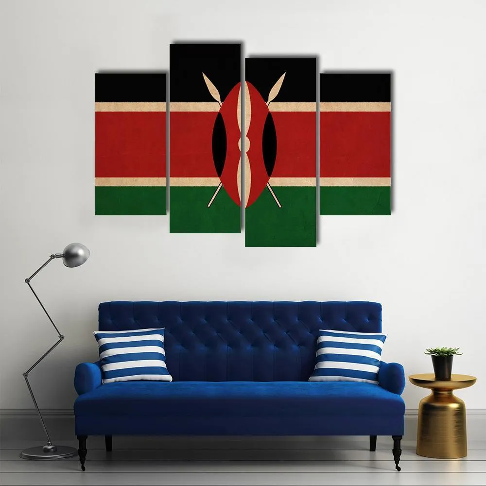 Kenya Flag Canvas Wall Art