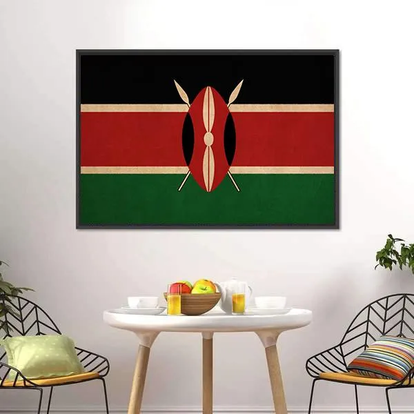 Kenya Flag Canvas Wall Art