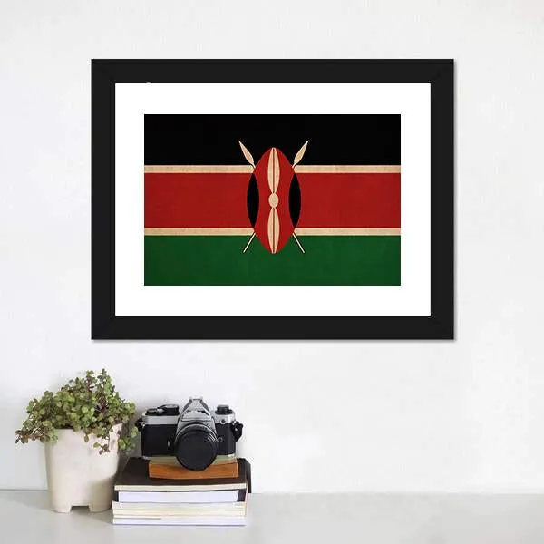 Kenya Flag Canvas Wall Art