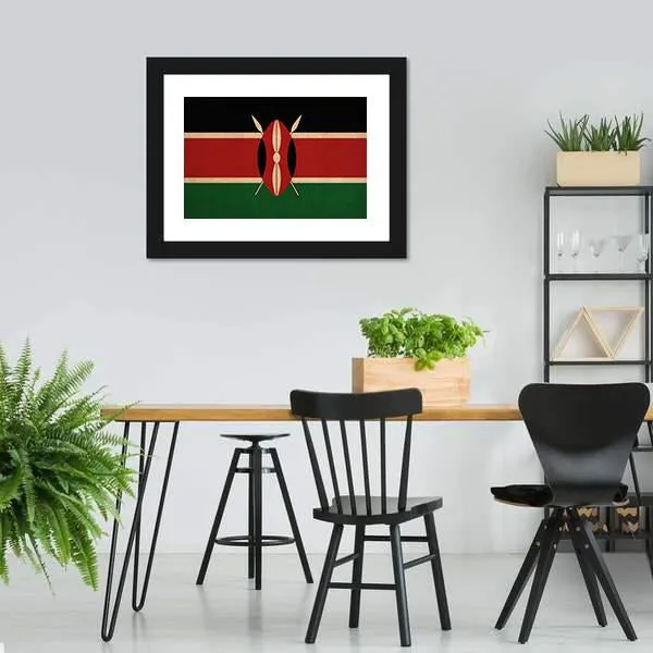 Kenya Flag Canvas Wall Art