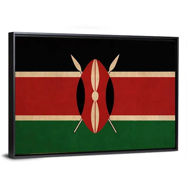 Kenya Flag Canvas Wall Art