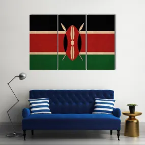 Kenya Flag Canvas Wall Art