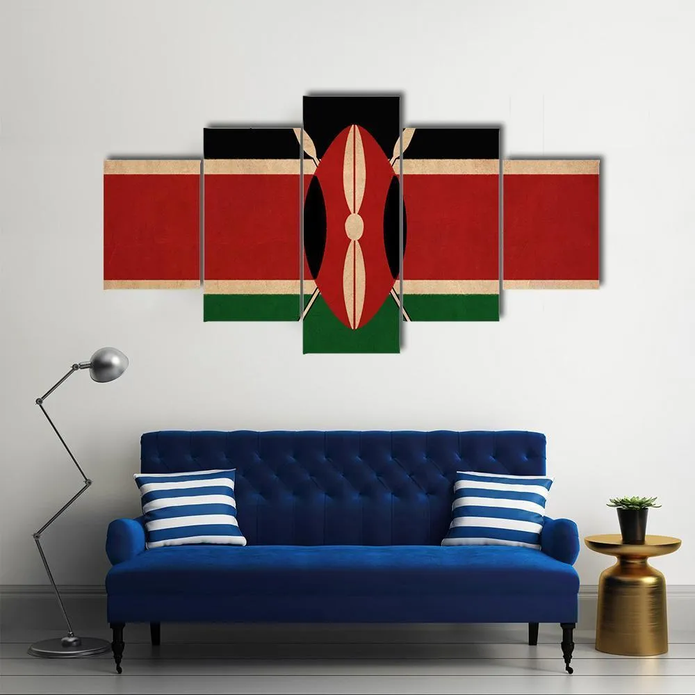 Kenya Flag Canvas Wall Art