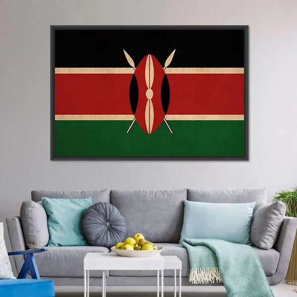 Kenya Flag Canvas Wall Art