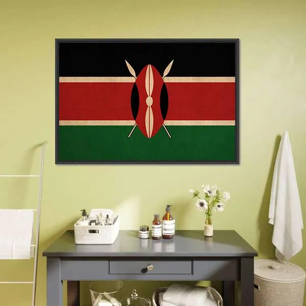 Kenya Flag Canvas Wall Art