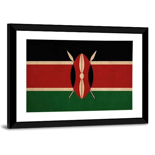 Kenya Flag Canvas Wall Art