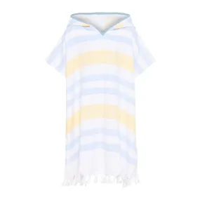 Kids Bondi Beach Poncho - Corn/White