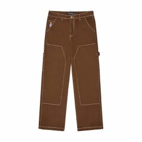 KidSuper Studios Messy Stitched Work Pants (Brown)