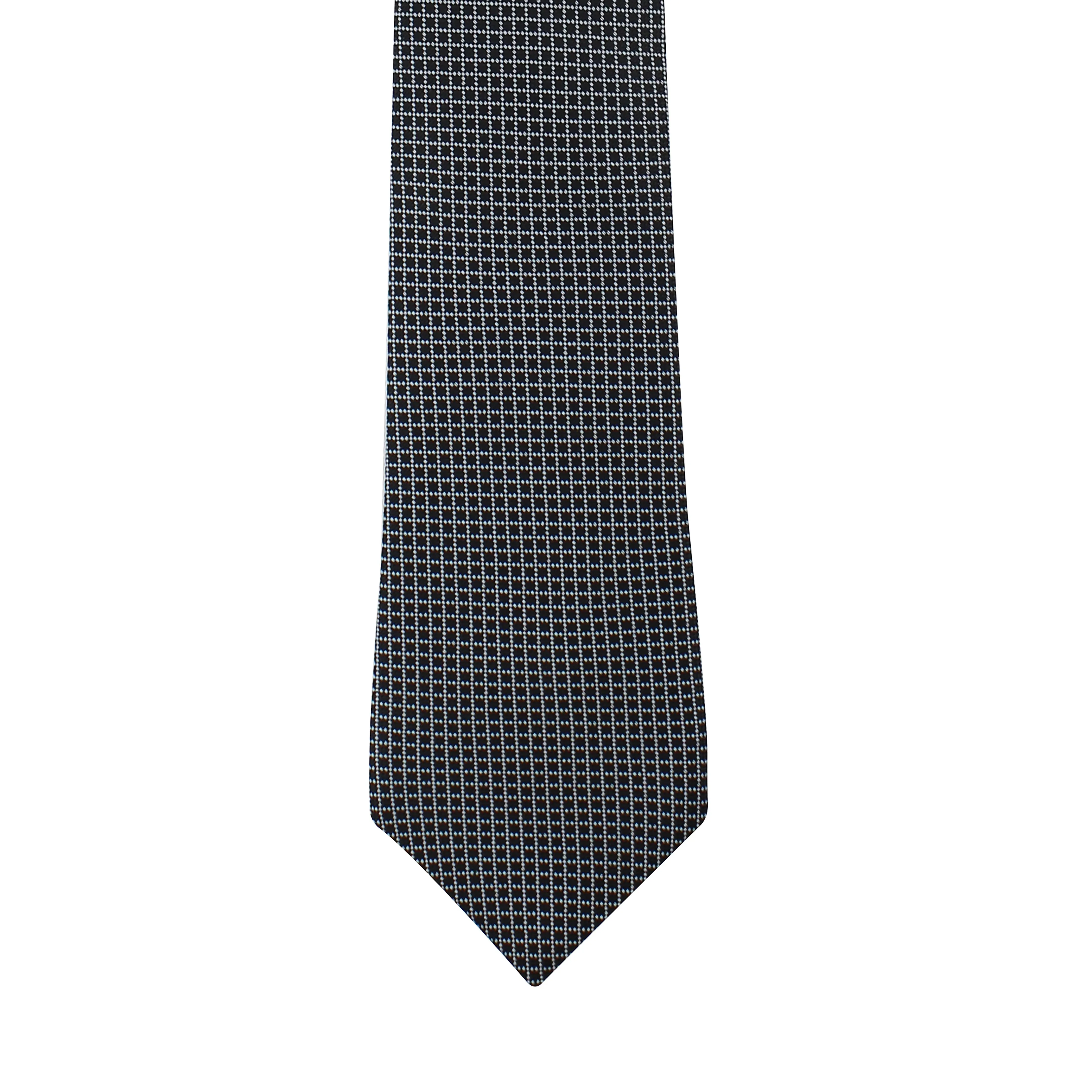 Kovove Elegant Black Checkered Necktie and Pocket Square Gift Box