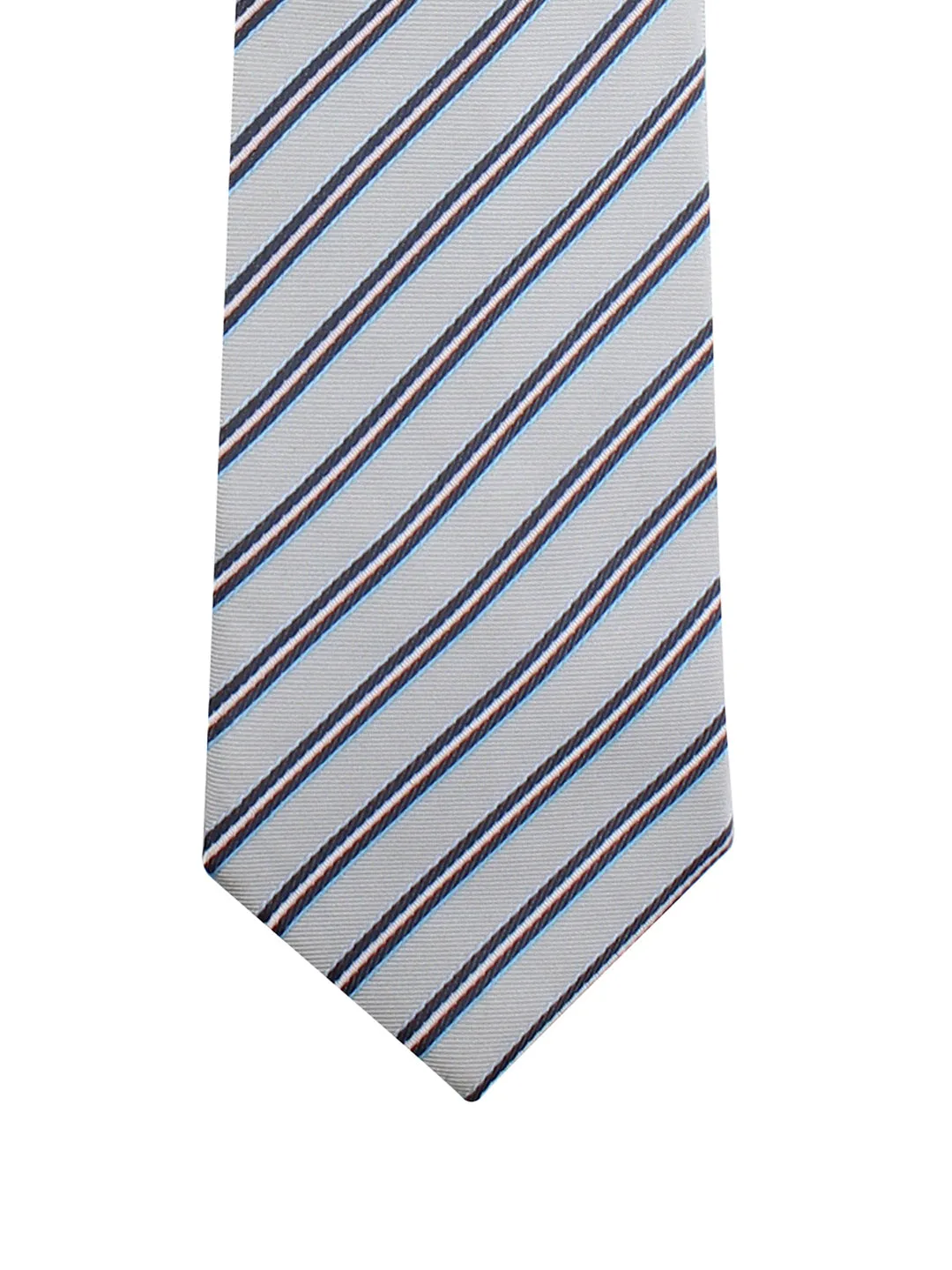 Kovove The Striped Delight Grey Necktie and Pocket Square Gift Box