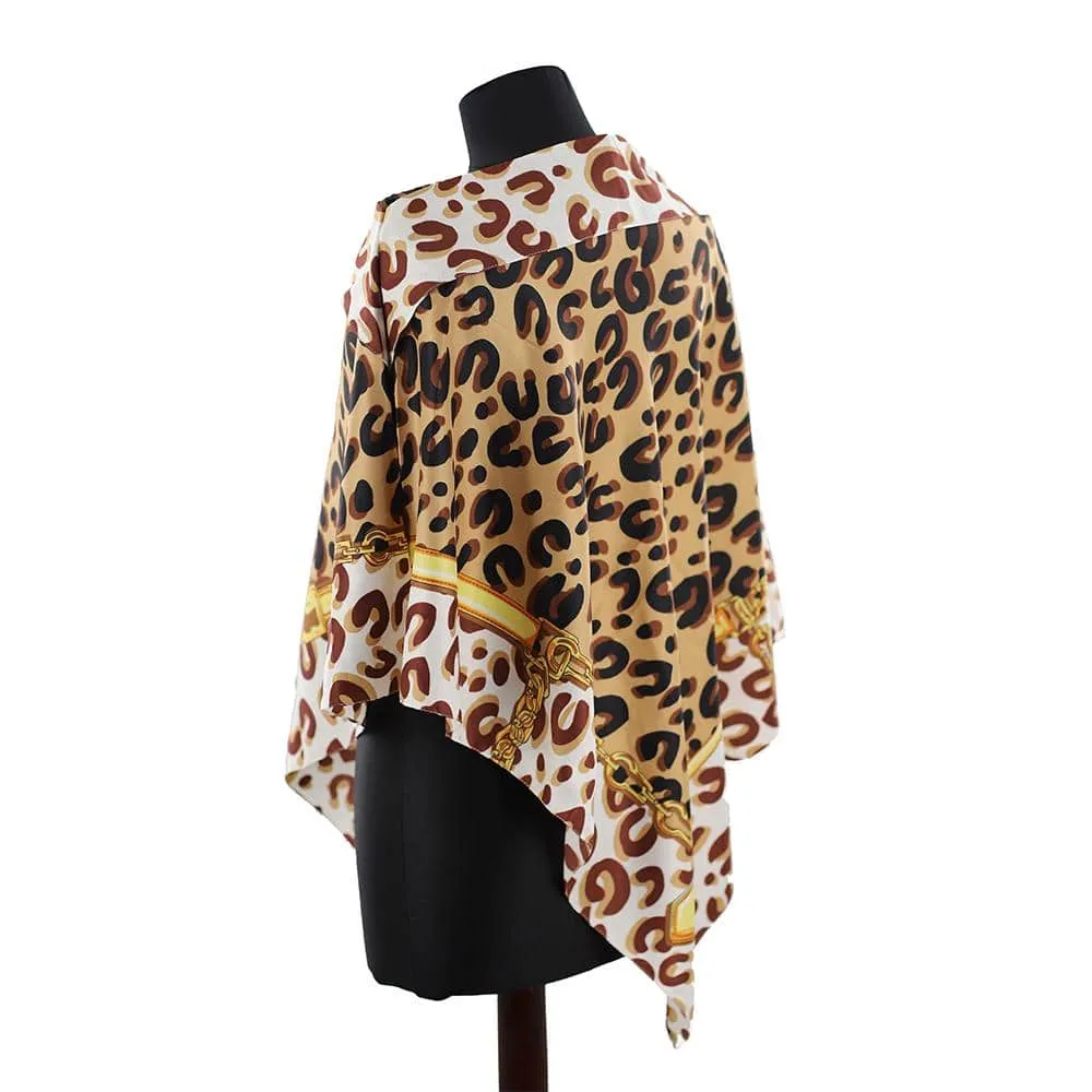 La Fiorentina - Animal Poncho with Gold Chain