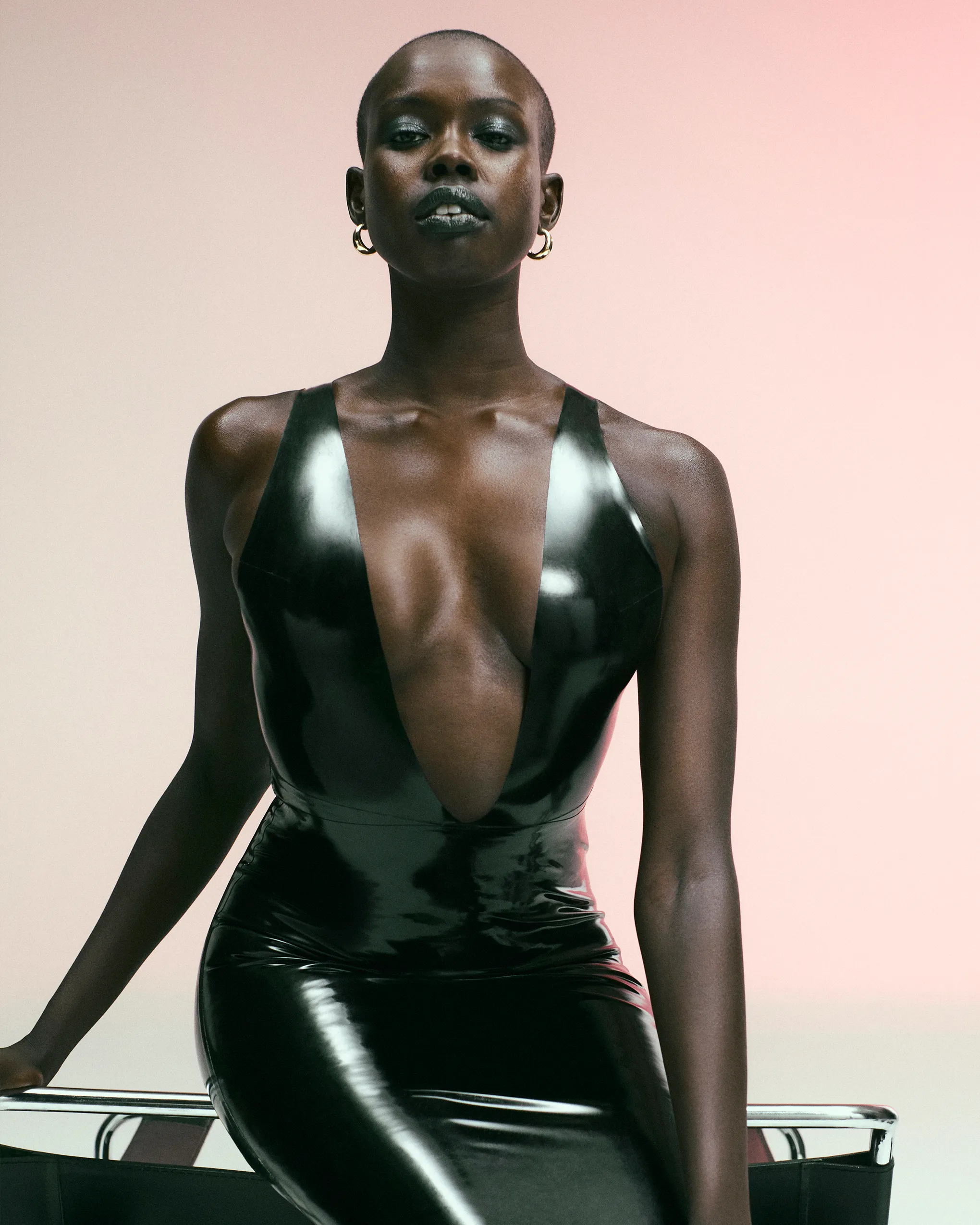 Latex Soft Bodysuit Black