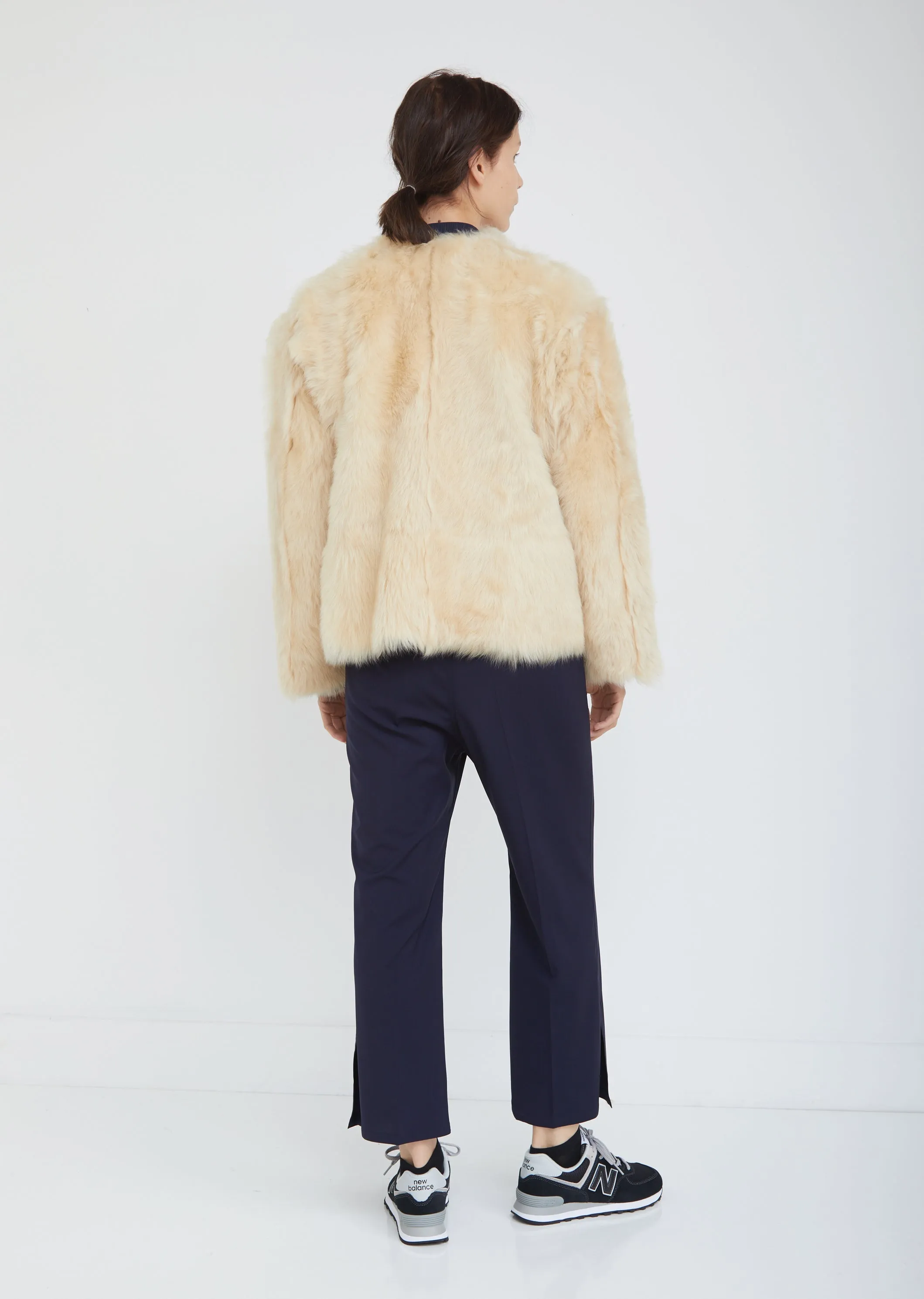 Lima V-Neck Shearling Reversible Jacket