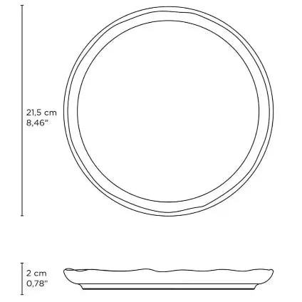 Linhas Bio Latte 8.46" Salad Plate Set