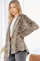 Long Sleeve Leopard Blazer | Savanna Jane