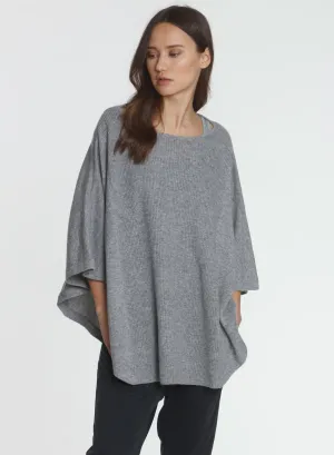 Luxe Circle Poncho - Grey