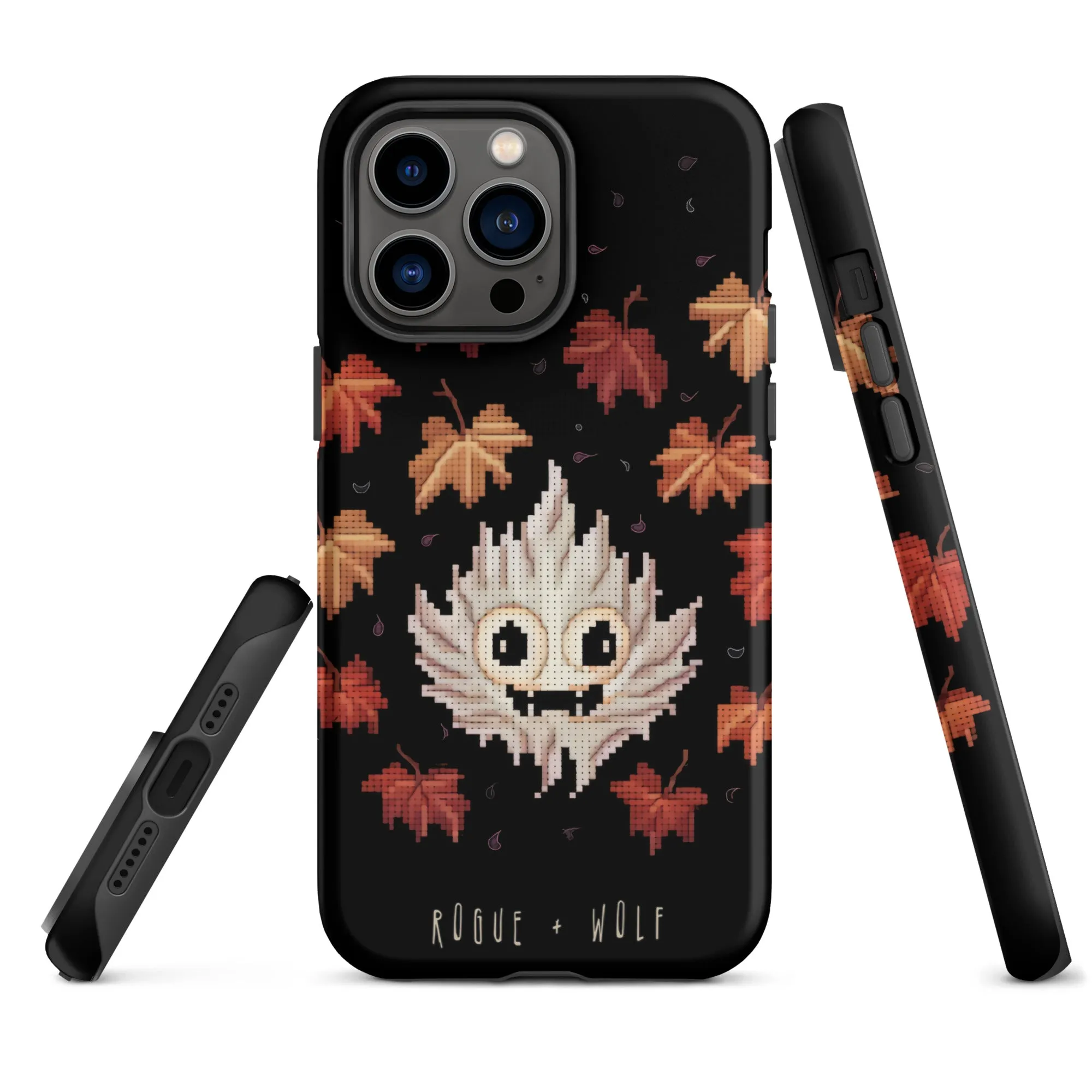 Maple Ghosty Tough Phone Case for iPhone - Dark Academia Anti-Scratch Shockproof Cover, Witchy Goth Accessory, Goth Gifts