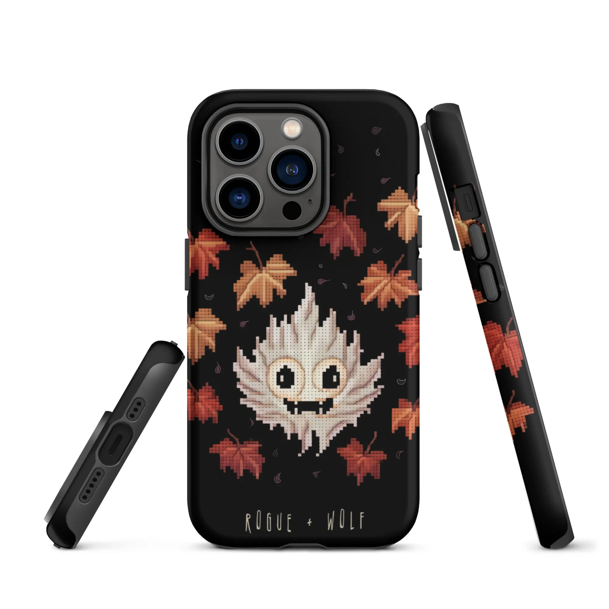 Maple Ghosty Tough Phone Case for iPhone - Dark Academia Anti-Scratch Shockproof Cover, Witchy Goth Accessory, Goth Gifts