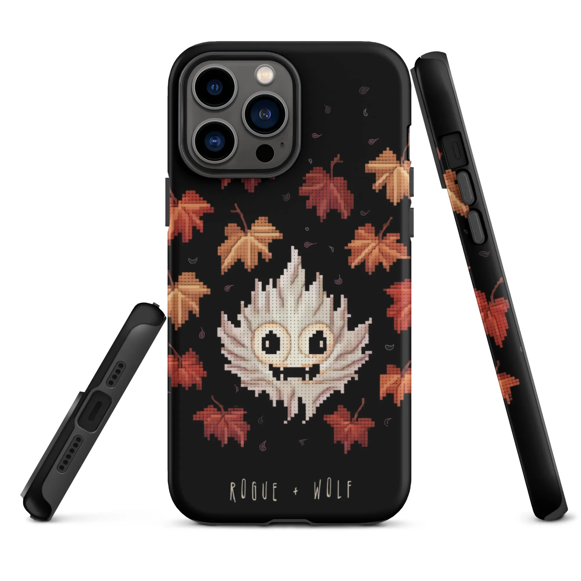 Maple Ghosty Tough Phone Case for iPhone - Dark Academia Anti-Scratch Shockproof Cover, Witchy Goth Accessory, Goth Gifts