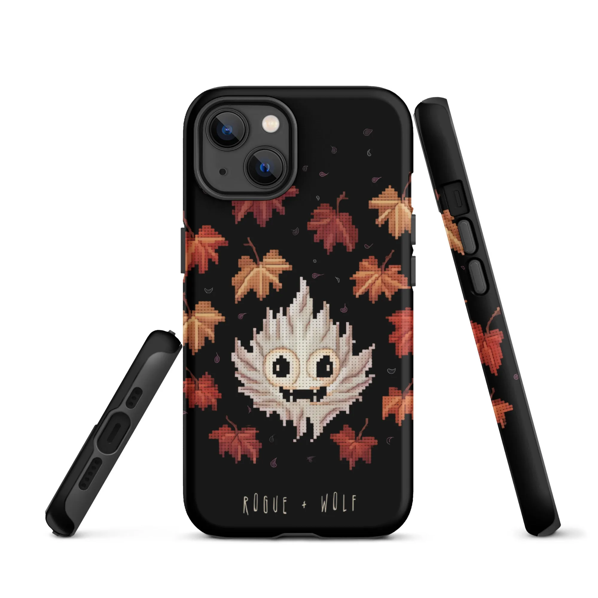 Maple Ghosty Tough Phone Case for iPhone - Dark Academia Anti-Scratch Shockproof Cover, Witchy Goth Accessory, Goth Gifts