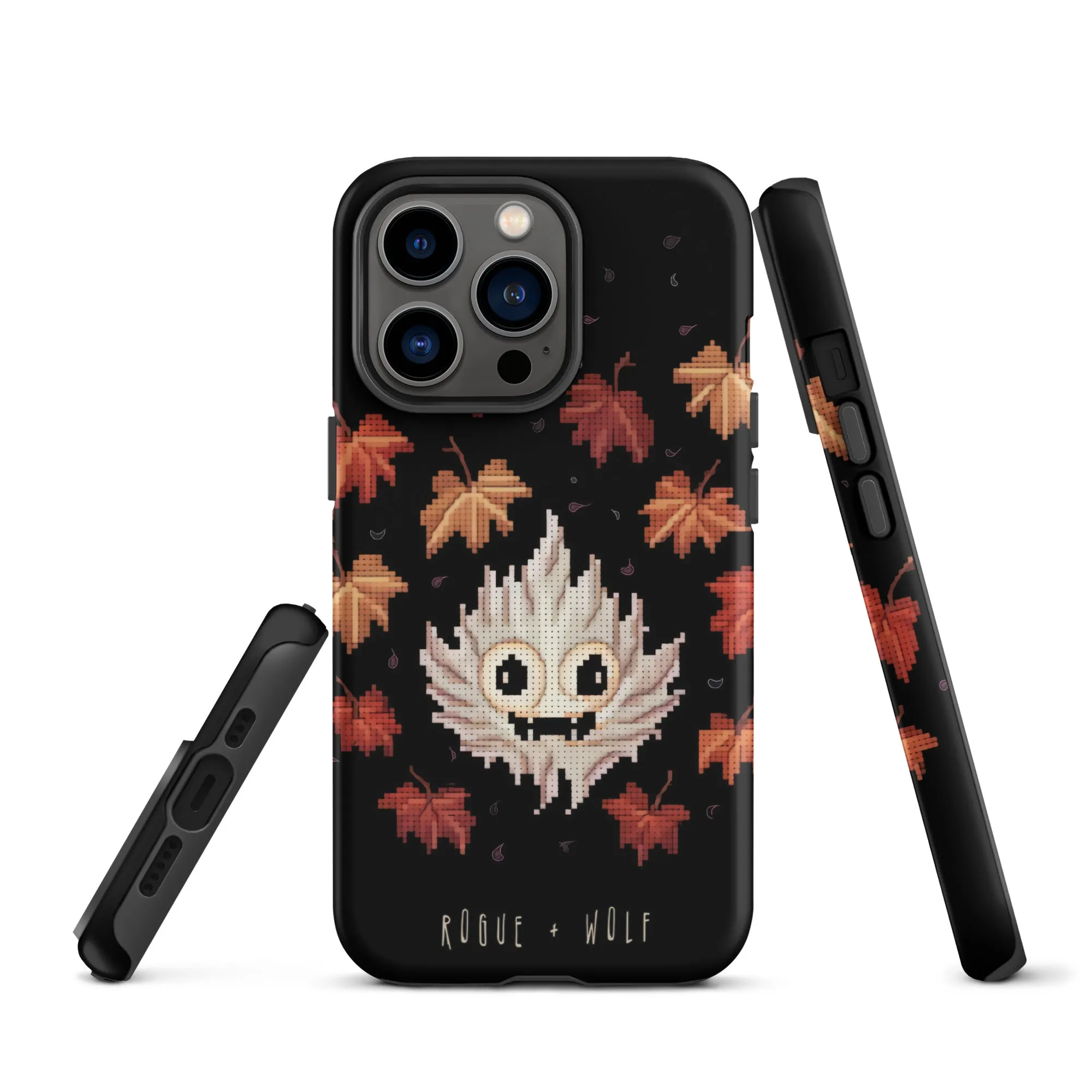 Maple Ghosty Tough Phone Case for iPhone - Dark Academia Anti-Scratch Shockproof Cover, Witchy Goth Accessory, Goth Gifts