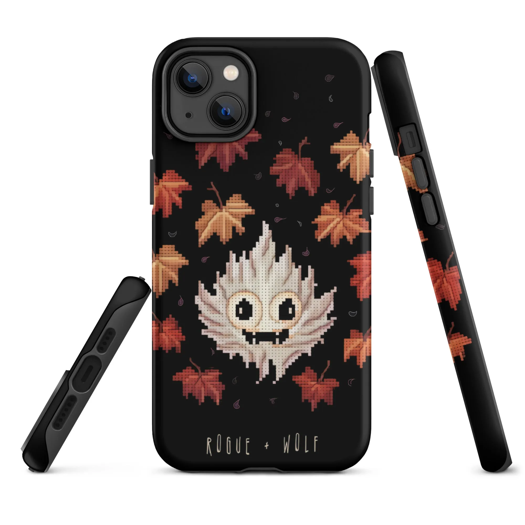 Maple Ghosty Tough Phone Case for iPhone - Dark Academia Anti-Scratch Shockproof Cover, Witchy Goth Accessory, Goth Gifts