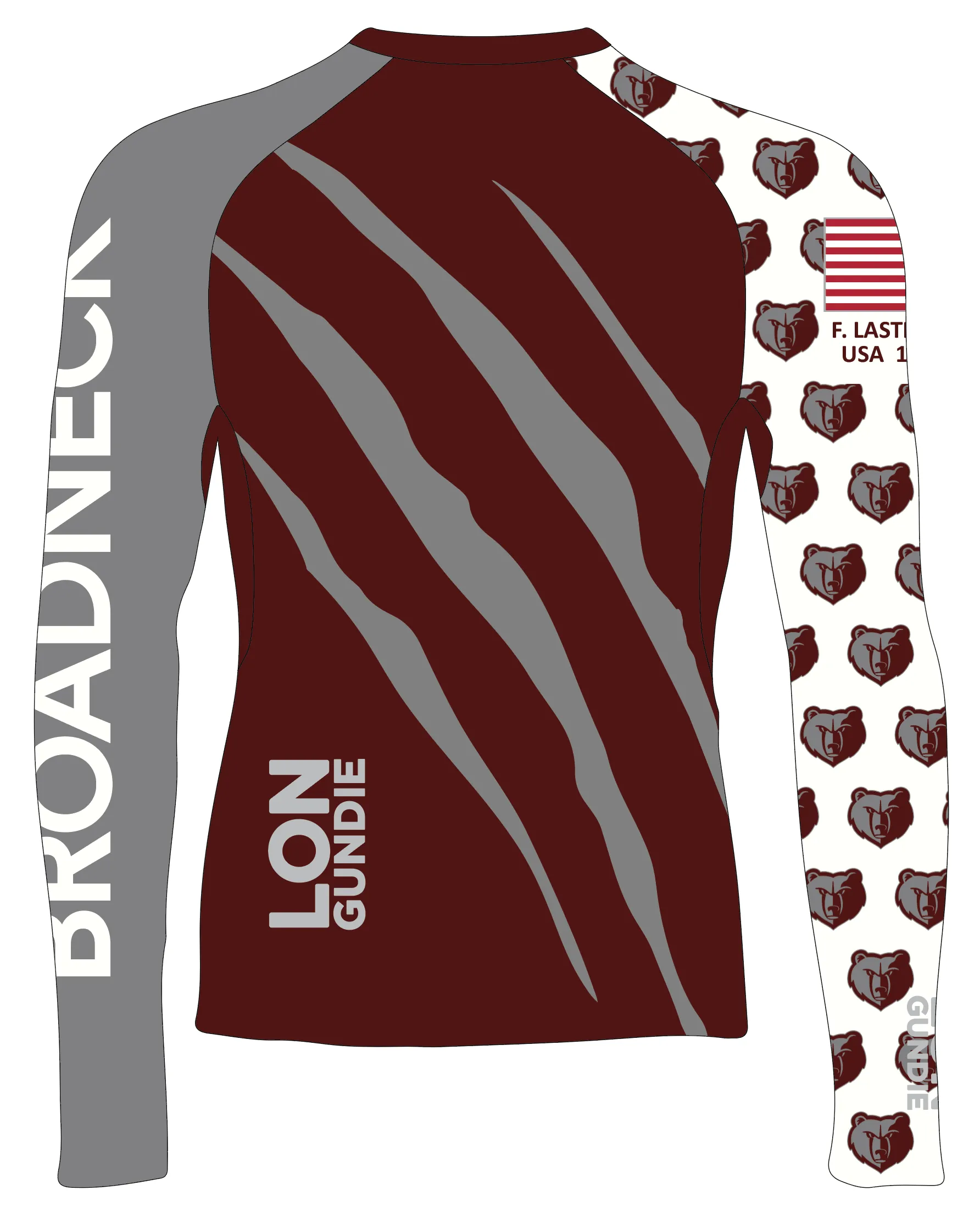 MEN T SHIRT TOP LOOSE FIT MAROON | BROADNECK SAILING TEAM | PSNLZ'D