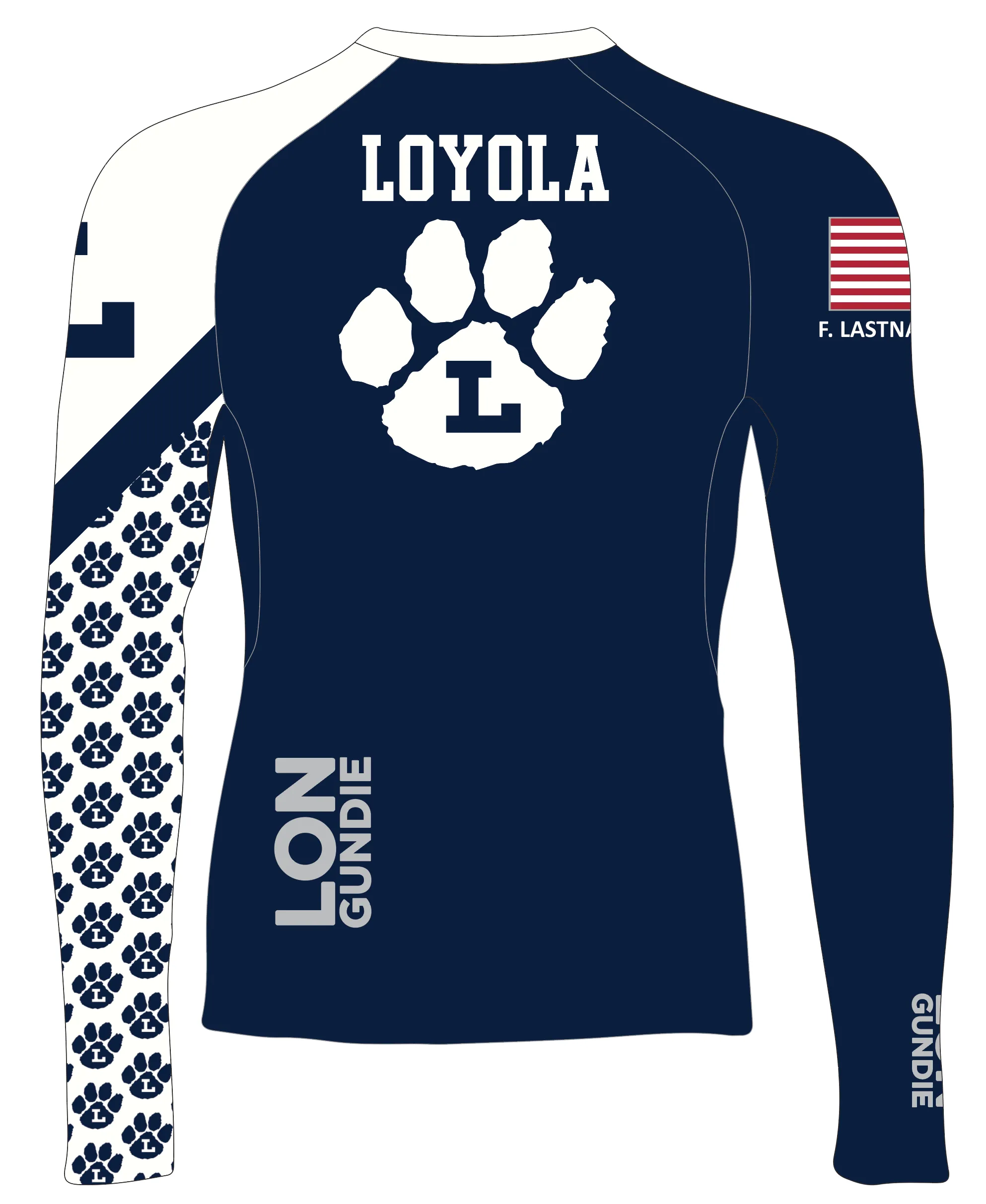 MEN T SHIRT TOP LOOSE FIT NAVY | LOYOLA HIGH SCHOOL | PSNLZ'D