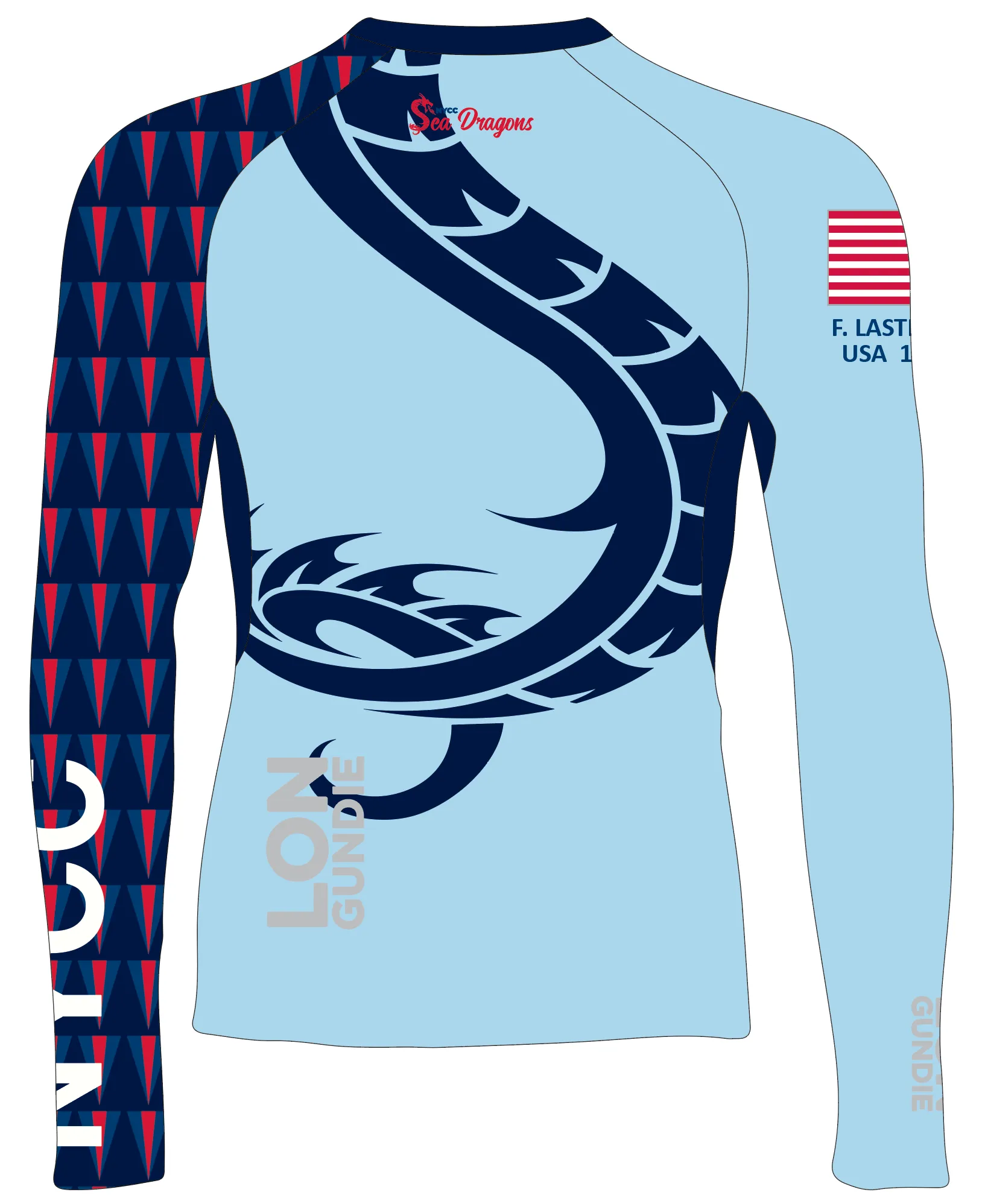 MEN TECH-TEE TOP LONG SLEEVE BLUE | NORFOLK YACHT CLUB | PSNLZ'D