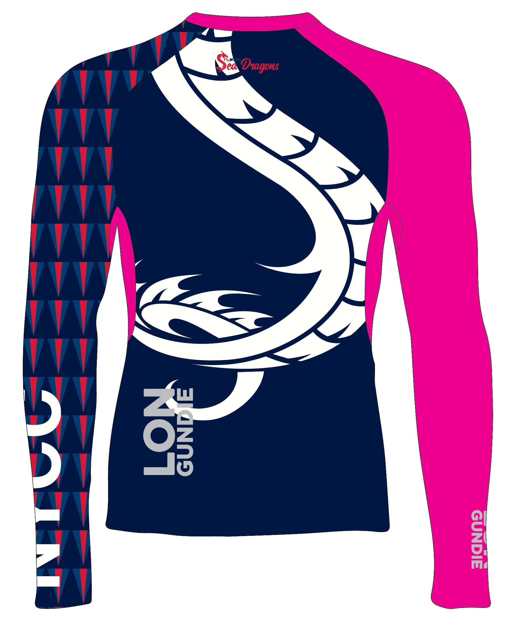 MEN TECH-TEE TOP LONG SLEEVE HOT PINK | NORFOLK YACHT CLUB