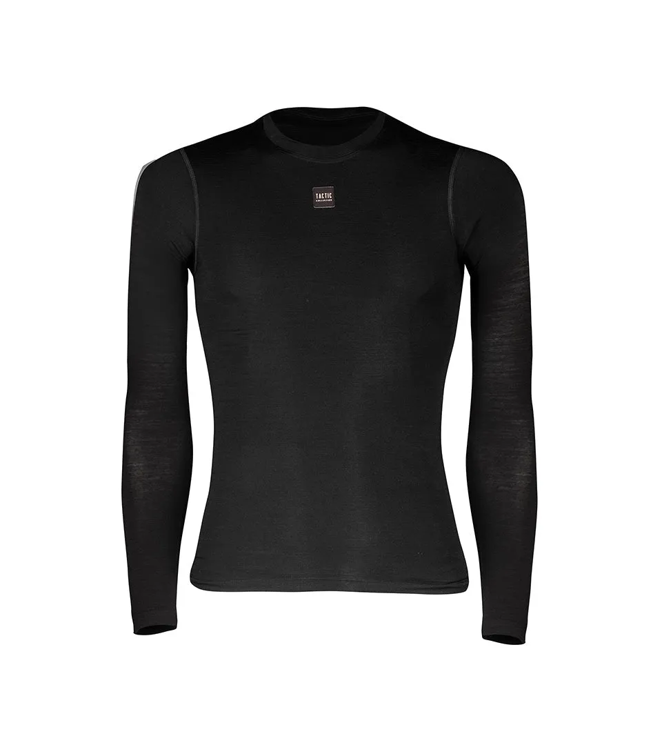 Men's Long Sleeve Base Layer Merino - Black