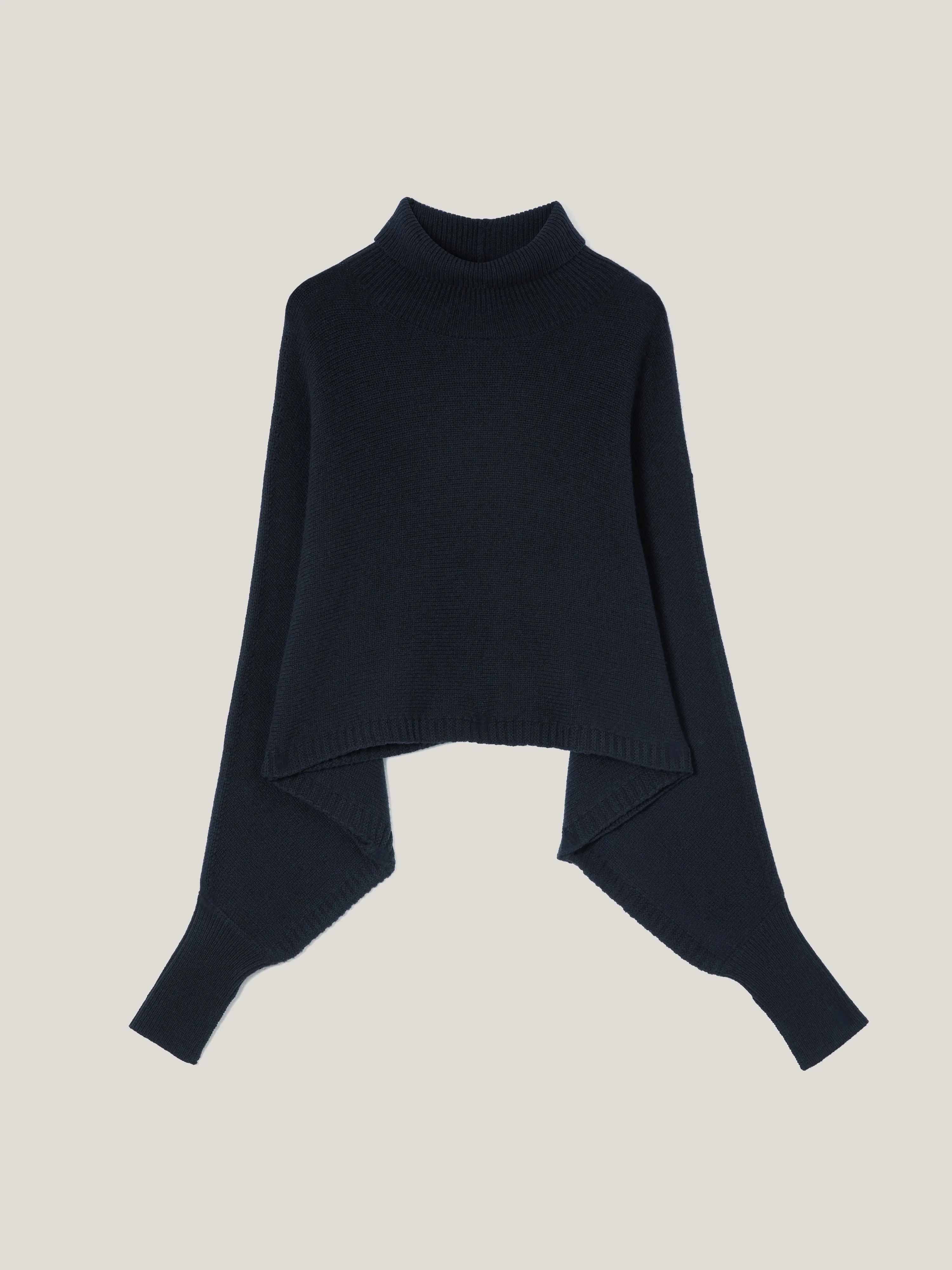 Merino Poncho Jumper | Navy