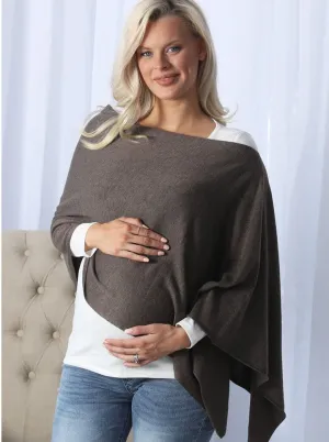 Moozie Mama Luxury Wrap/Poncho Maternity & Nursing Cover in Mocha