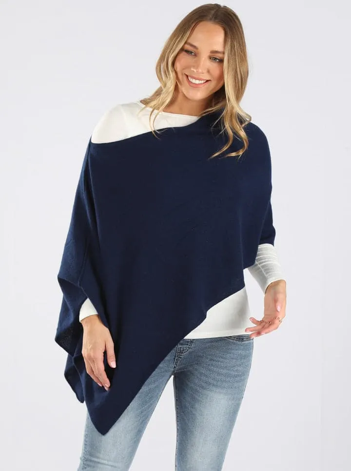 Moozie Mama Luxury Wrap/Poncho Maternity & Nursing Cover in Navy