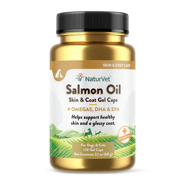 NaturVet Salmon Oil Skin & Coat - 120 gel caps