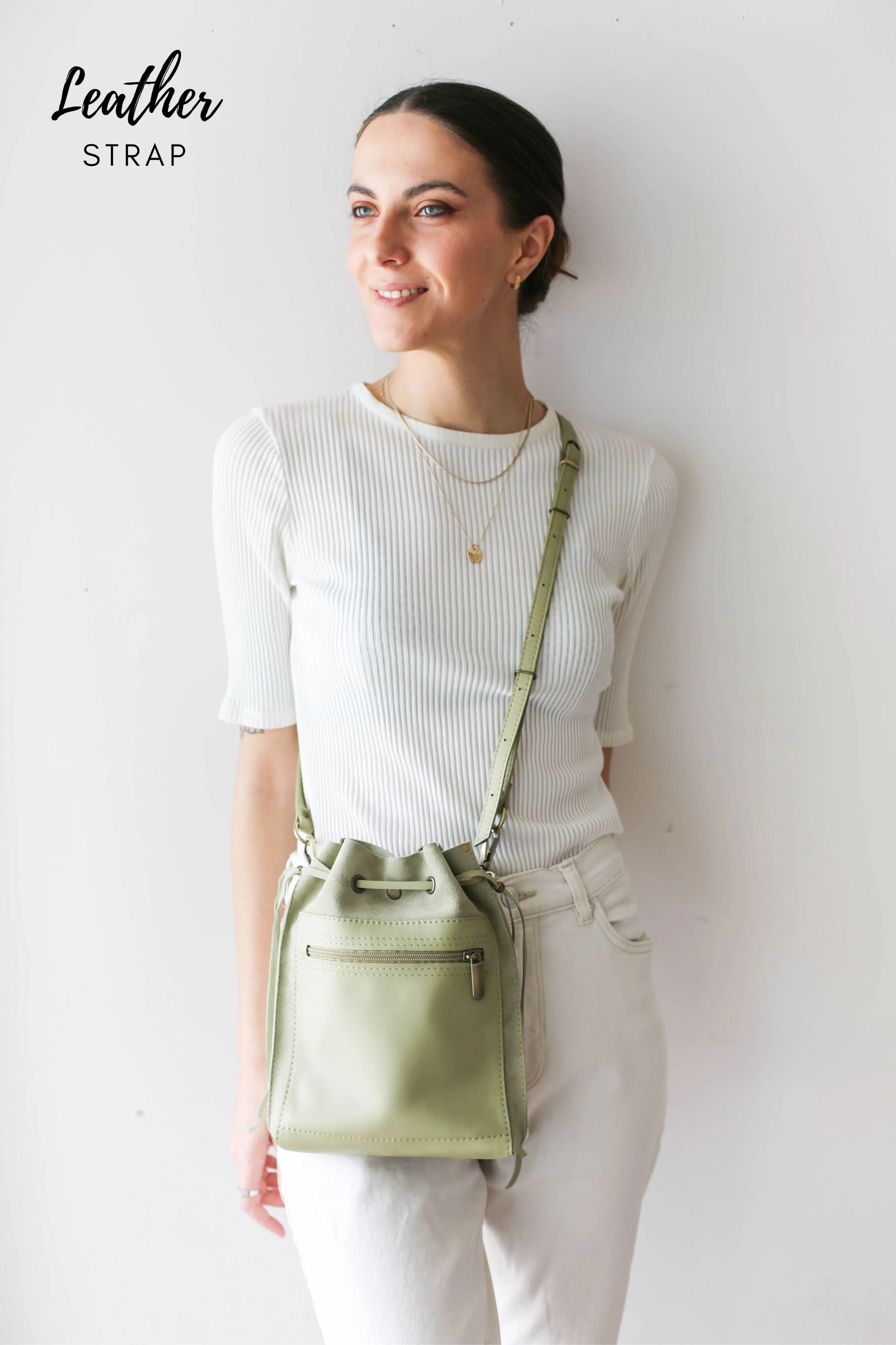 Olive Designer Mini Bag - Small Leather Bag