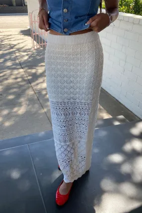 Openwork Crochet Maxi Skirt