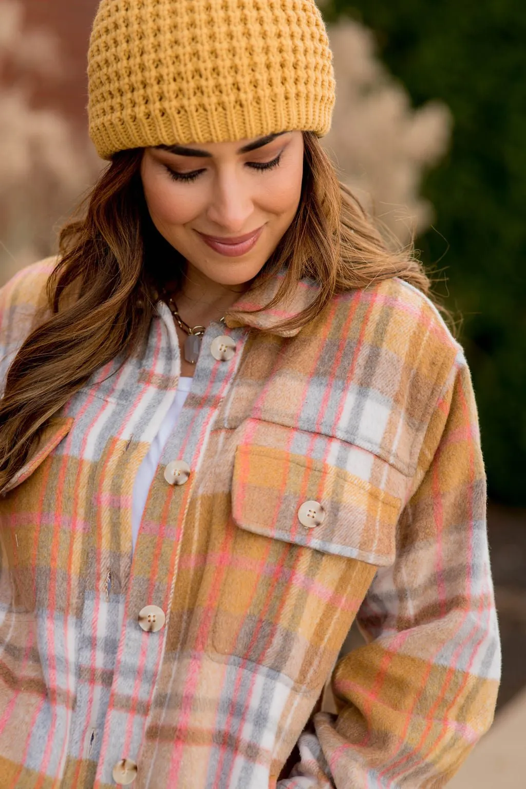 Out Of This World Plaid Shacket