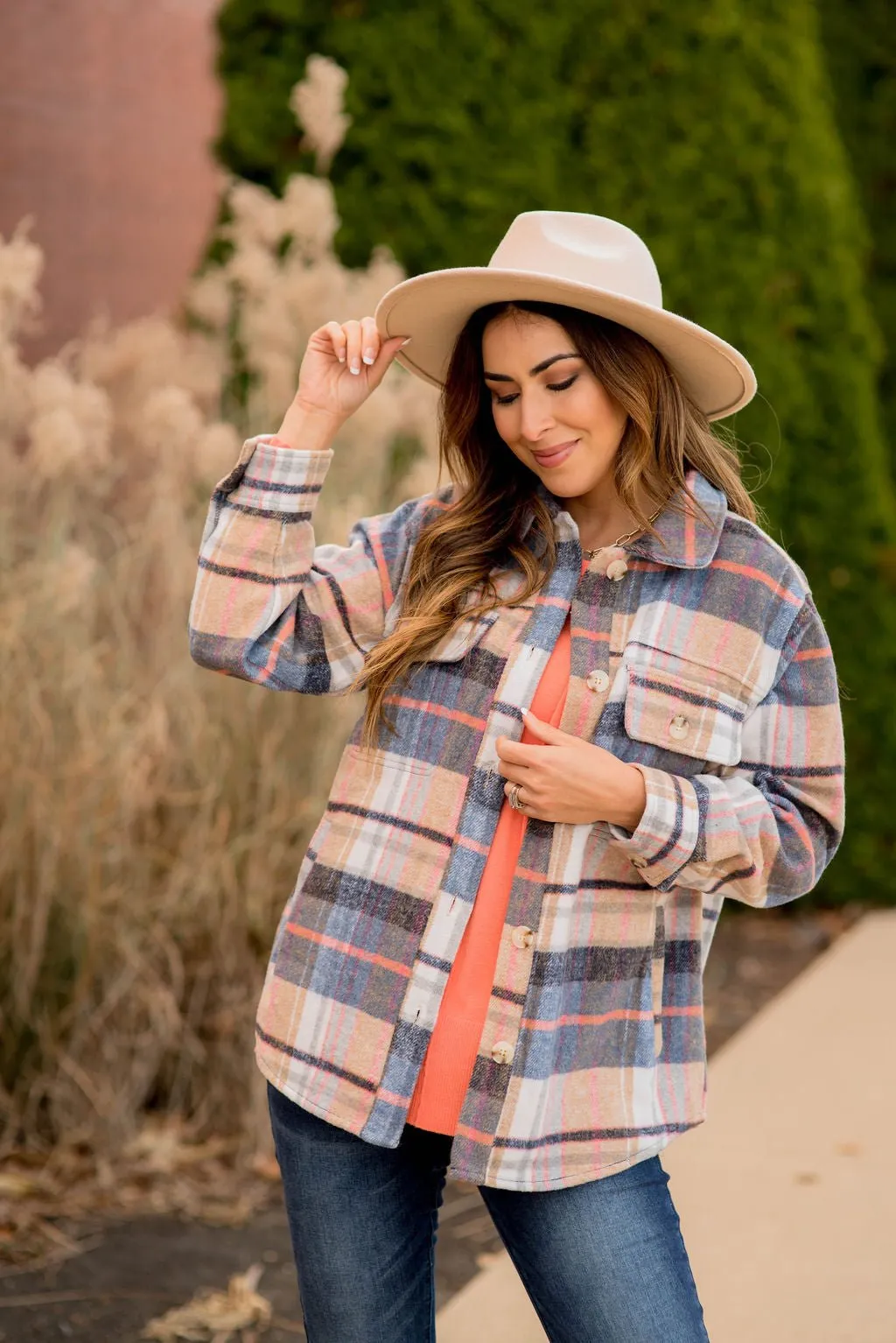 Out Of This World Plaid Shacket