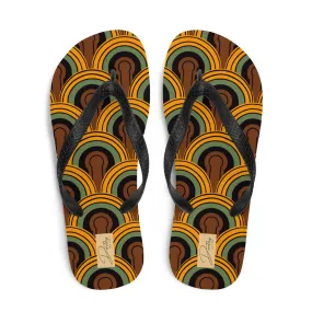 Overlook Thong Unisex Flip-Flops Sandals in 70s Room 237 Print | Dorothy Shoes