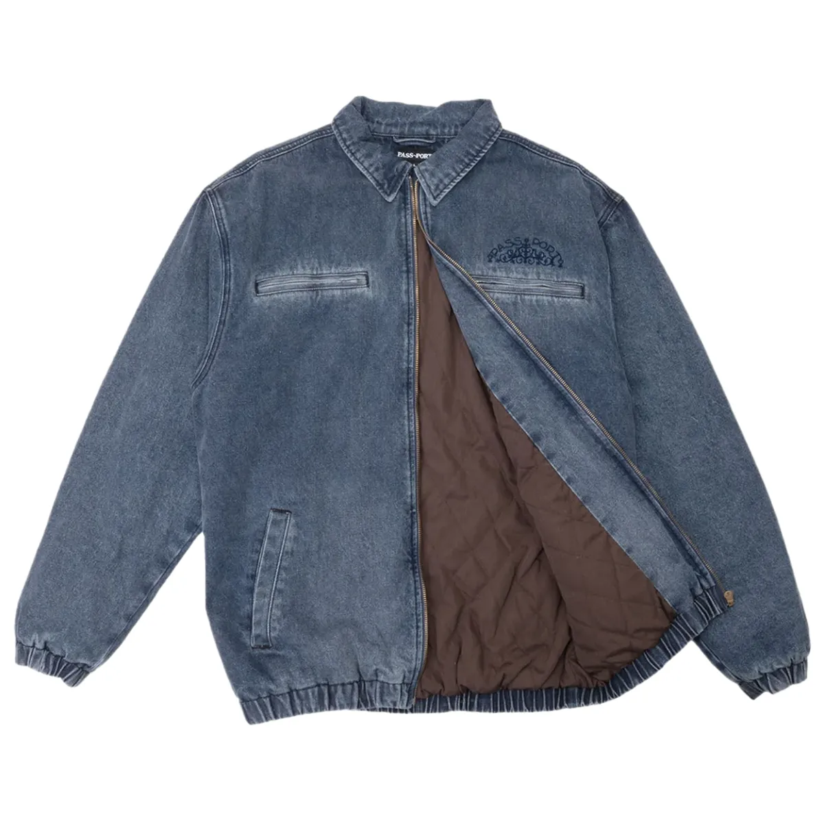 Passport Vineyard Birds Denim Delivery Jacket - Washed Indigo