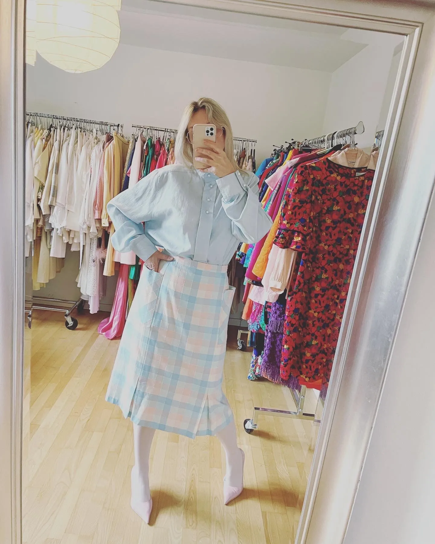 Pastel Checkered Skirt