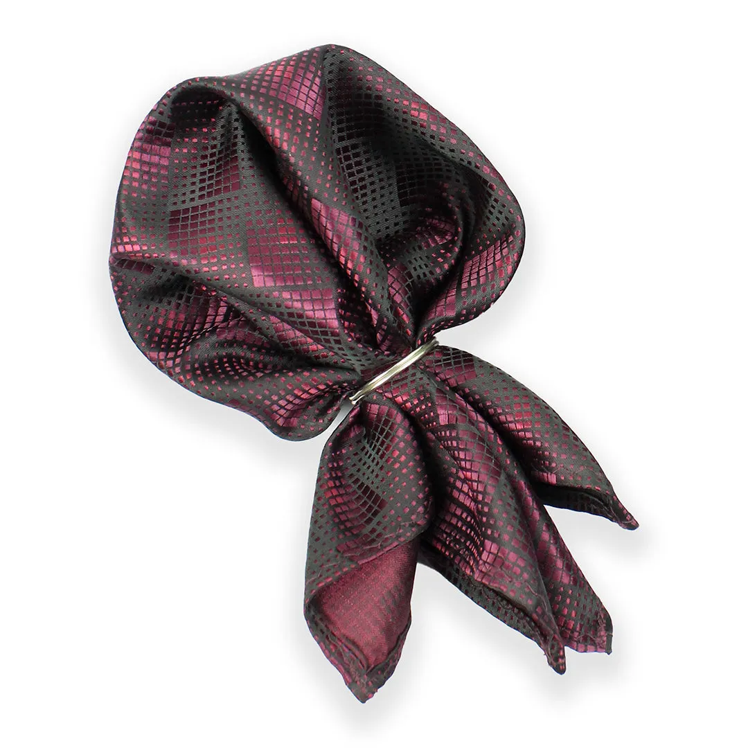 Peluche Alluring Abstract Black Neck Tie & Pocket Square Set for Men